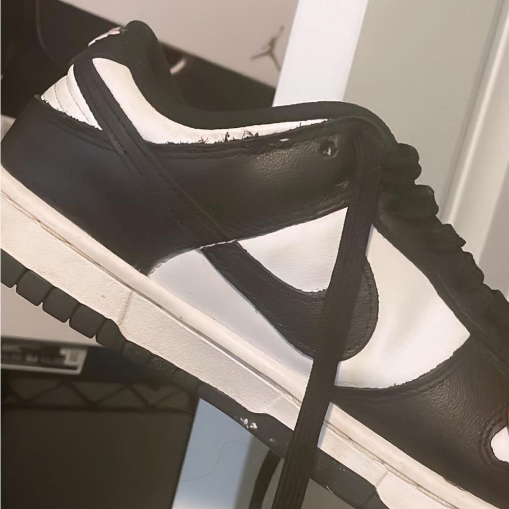 Black and white panda dunks